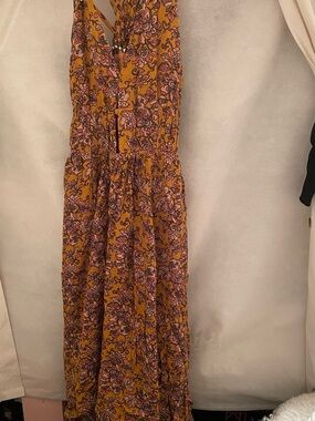 American Rag Mustard Maxi Dress with a  Floral Print